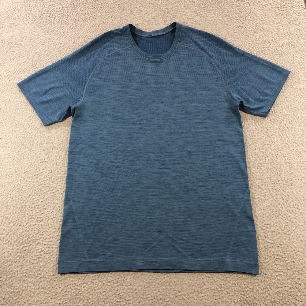 Lululemon T Shirt Men's M Blue Gym Yoga Active Training Running